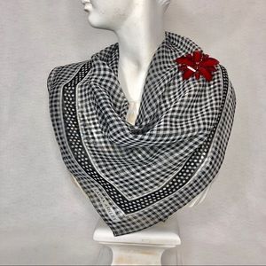 LAURA ASHLEY SILK Neck Scarf made in Italy